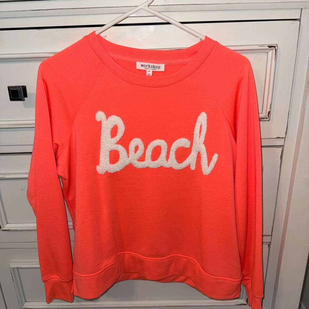 Workshop Republic Clothing Coral 'Beach' Fleece Sweatshirt